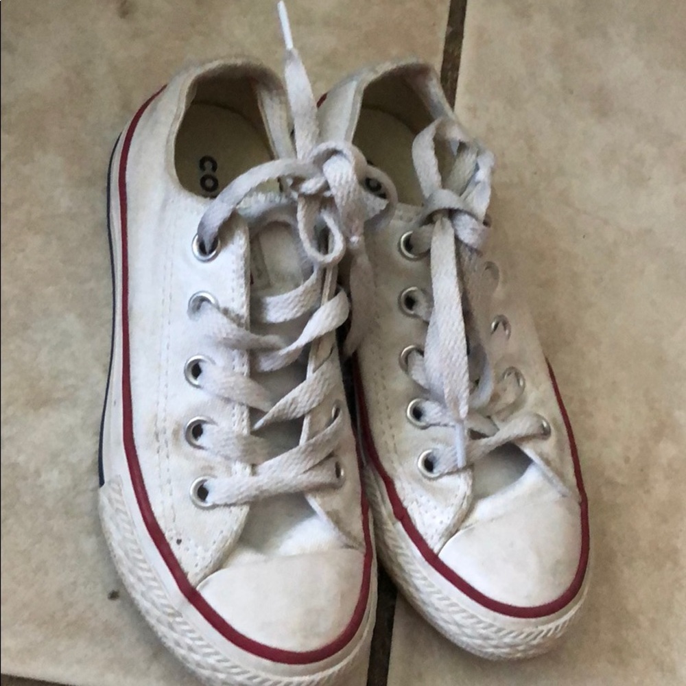 Girls white converse